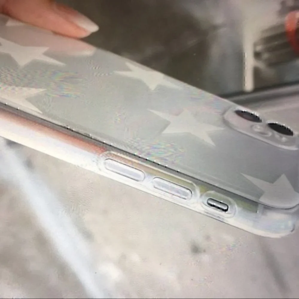 I phone 7p/8p transparent star print case